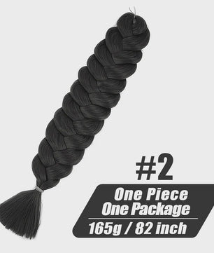 82 Inch Kanekalon Jumbo Braiding Hair - 165g Pre-Stretched Synthetisch Vlecht Haar voor Crocheten