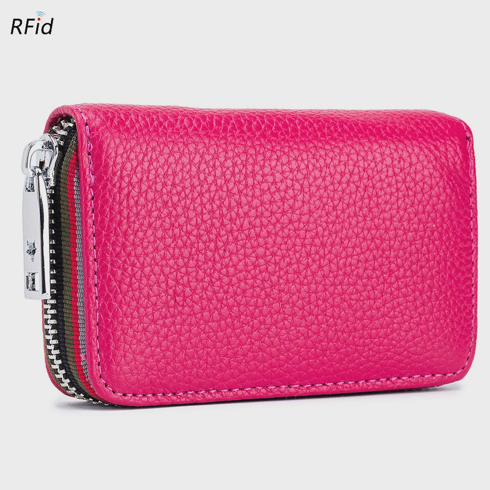 Luxe Lederen Pasjeshouder Portemonnee met RFID - Accordion Design - Heren & Dames