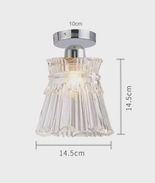 Koperkleurige Glazen Hanglamp - Stijlvolle LED Plafondlamp voor Woonkamer, Slaapkamer & Keuken