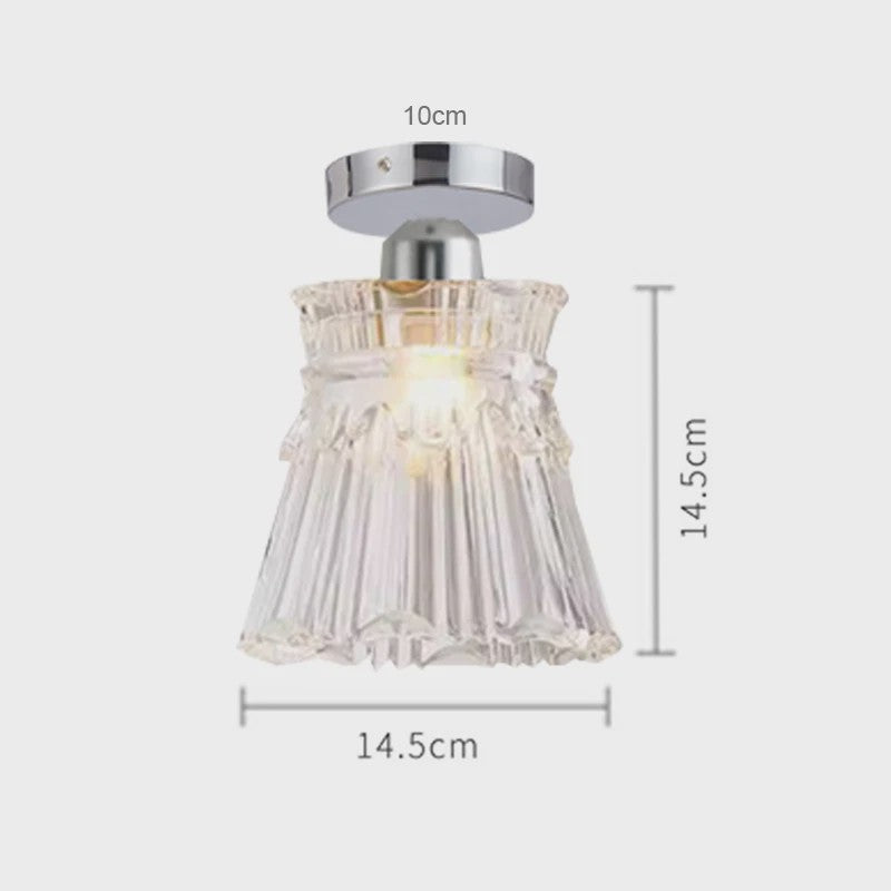 Koperkleurige Glazen Hanglamp - Stijlvolle LED Plafondlamp voor Woonkamer, Slaapkamer & Keuken