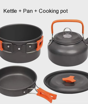 Kampeer Kookset Aluminium Outdoor Keukengerei Set - 12 Delig voor 2-3 Personen