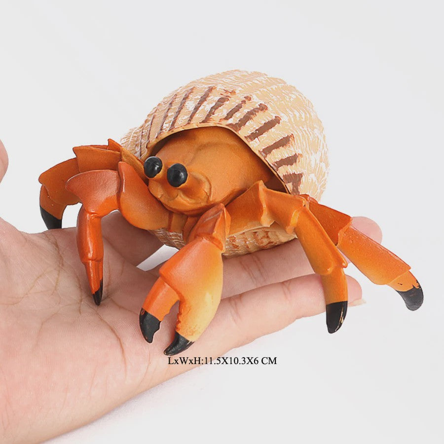 Realistische Heremietkreeft Figuur - Duurzaam PVC Zeedier Speelgoed voor Kinderen