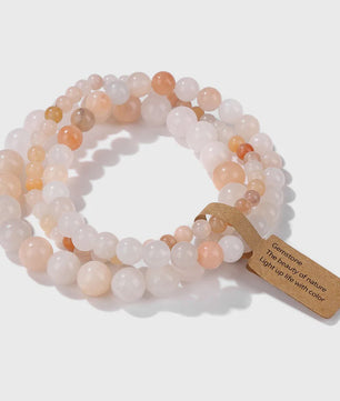 Set van 3 Natuurstenen Kralen Armbanden - Dames & Heren - 4, 6, 8 MM