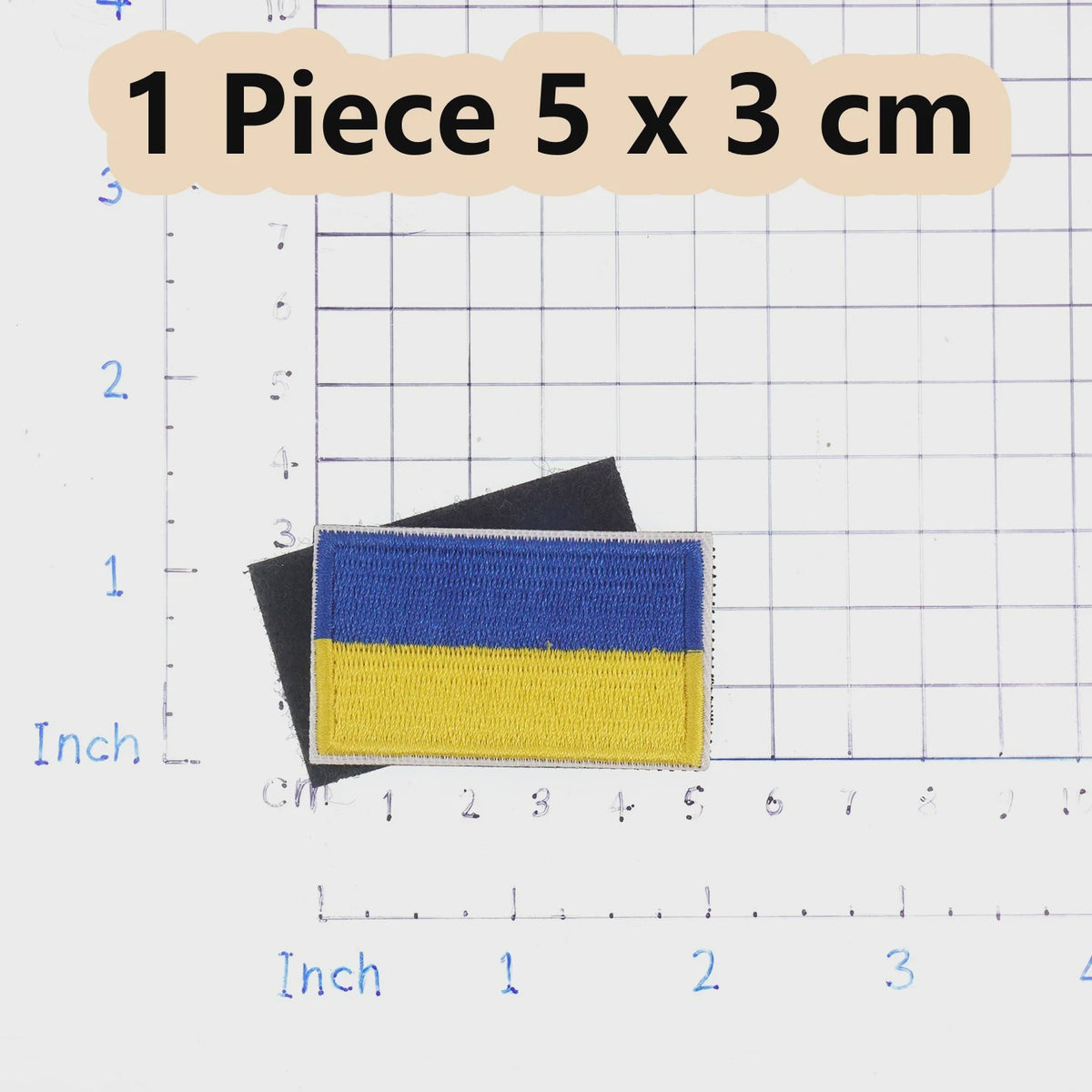 Oekraïne Vlag Patch met Klittenband - Geborduurde Kleding Applicatie