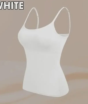 Dames Top met Ingebouwde Beha - Comfortabele Camisole Tanktop met Verstelbare Bandjes