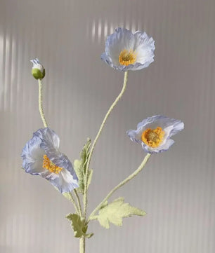 Kunstboeket Klaprozen (4 Stelen) - Realistische Nepbloemen voor Huisdecoratie, Tuin, Feest & DIY