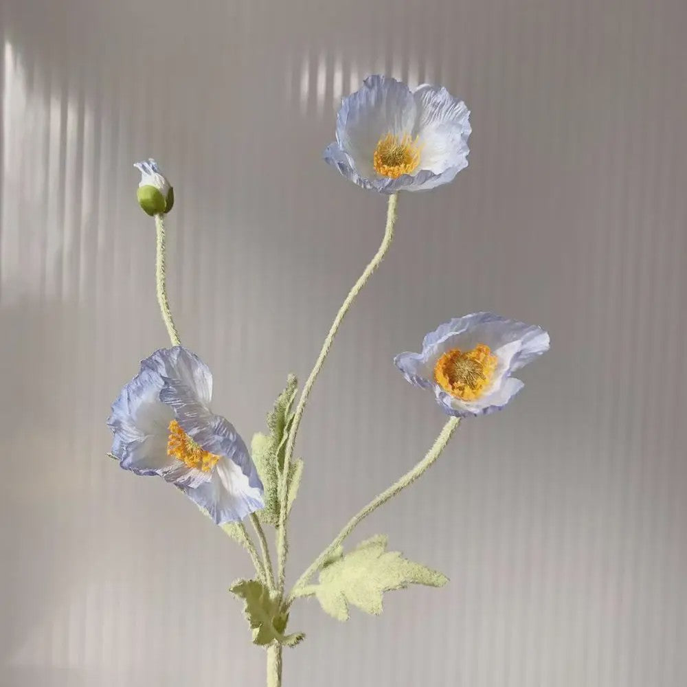 Kunstboeket Klaprozen (4 Stelen) - Realistische Nepbloemen voor Huisdecoratie, Tuin, Feest & DIY