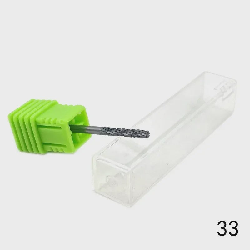 Professionele Tungsten Carbide Nagelboor Bits Set - 33 Stijlen voor Manicure & Pedicure