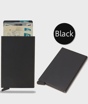 RFID Kaarthouder Portemonnee - Slank Metalen Pop-Up Wallet voor Heren & Dames