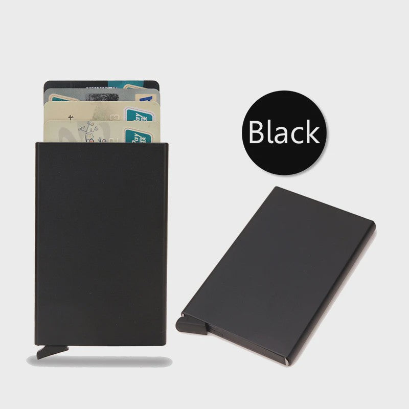 RFID Kaarthouder Portemonnee - Slank Metalen Pop-Up Wallet voor Heren & Dames