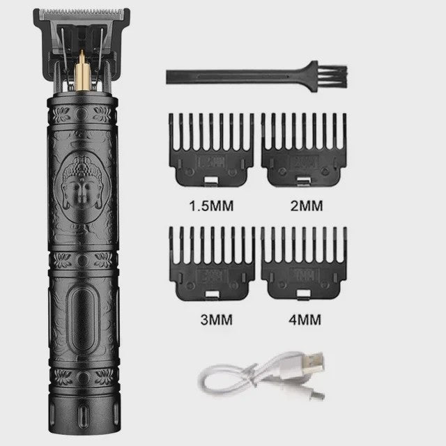 Vintage T9 Draadloze Trimmer - USB Snel Opladen & Krachtige Barber Clipper voor Mannen