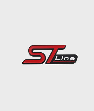 3D Metalen ST Line Grille Embleem Badge Chrome Sticker voor Ford