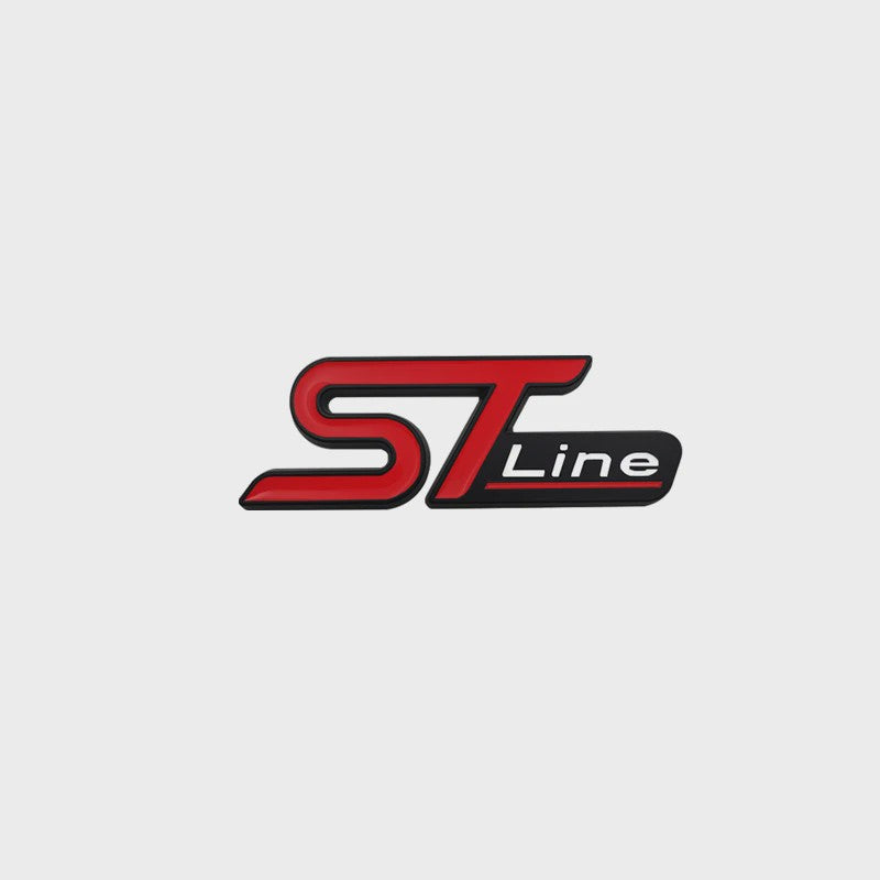 3D Metalen ST Line Grille Embleem Badge Chrome Sticker voor Ford