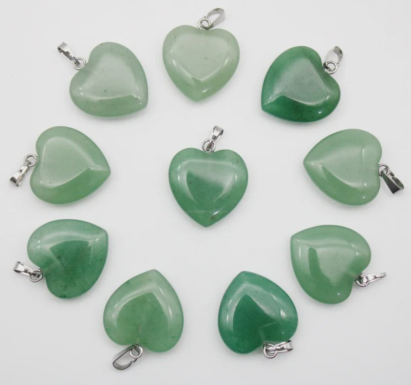 30x Natuursteen Hart Hangers (Amethist/Kwarts/Agaat) - DIY Sieraden Maken