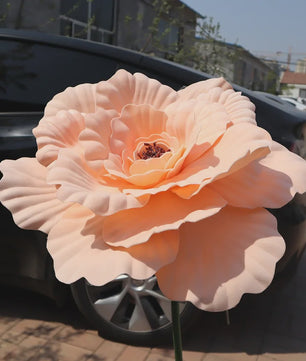 Grote Kunstbloem Pioenroos - 80cm Diameter - Decoratie voor Feesten, Evenementen & Bruiloften