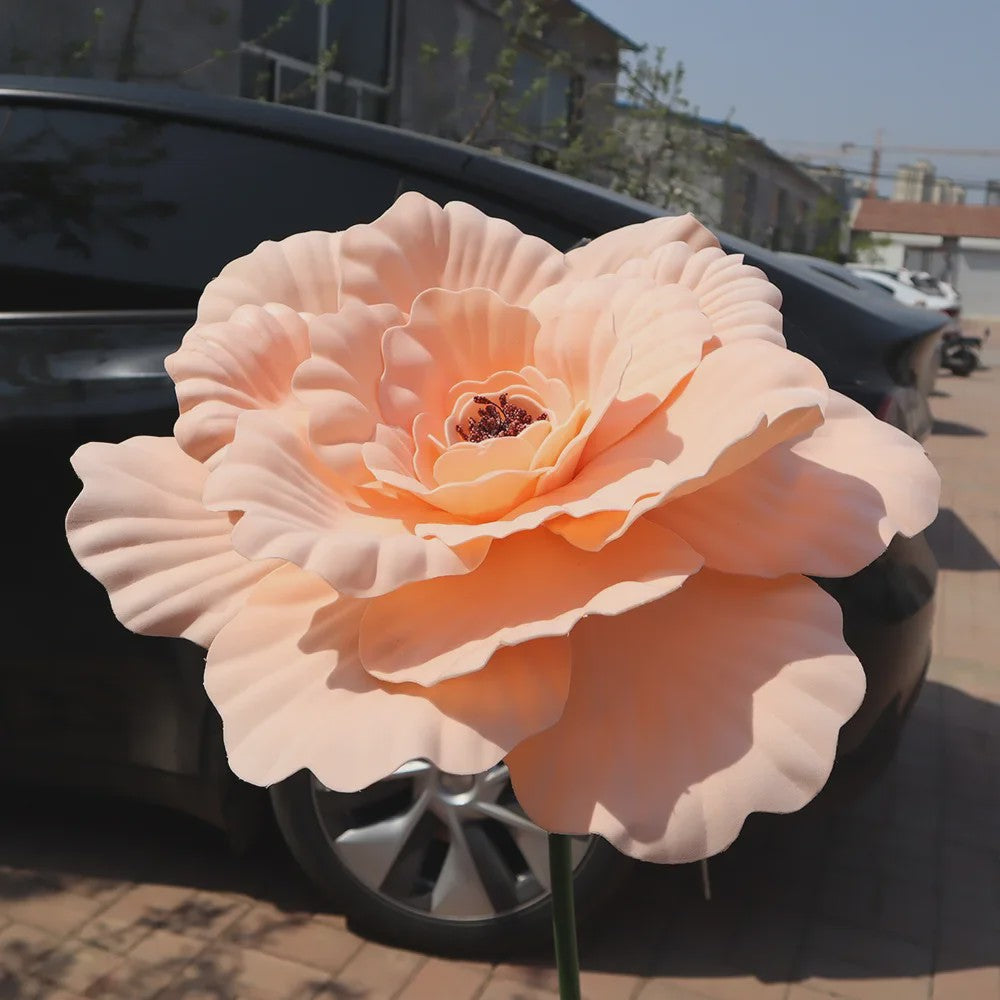 Grote Kunstbloem Pioenroos - 80cm Diameter - Decoratie voor Feesten, Evenementen & Bruiloften