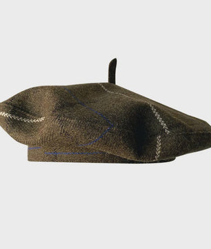Stijlvolle Ruitjes Baret voor Dames - Retro Vliegende Schotel Hoed