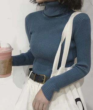 Dames Gebreide Turtleneck Trui - Slim Fit Koreaans Stijl | Herfst & Winter Collectie