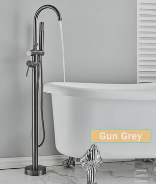 Vrijstaande Badkraan met Douchefunctie - Zwart, Chroom, Goud - Zwenkbare Uitloop & Warm/Koud Water Mixer