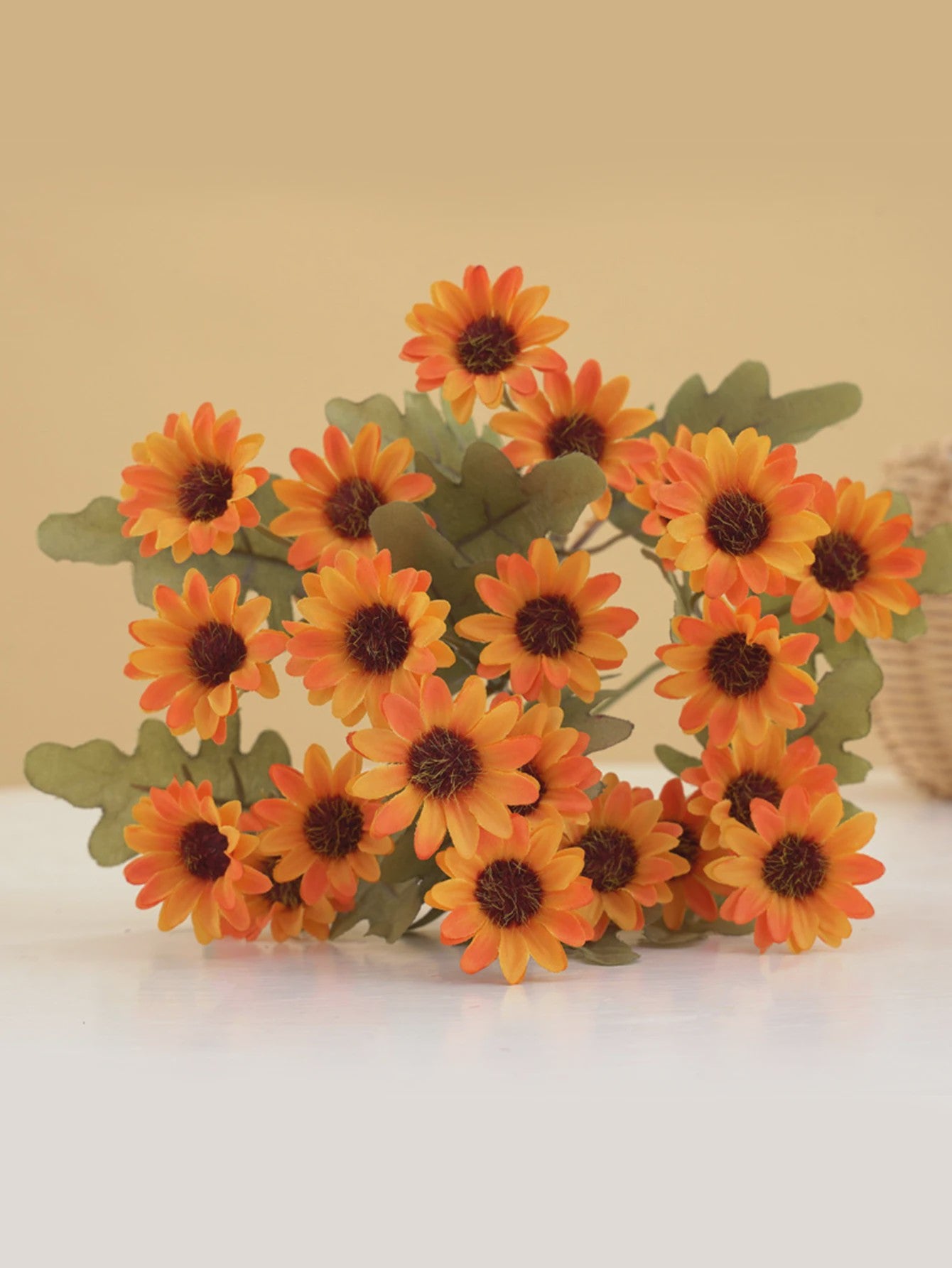 Kunstboeket 21 Herfstzijde Madeliefjes - Decoratie voor Huis, Bruiloft & Feest