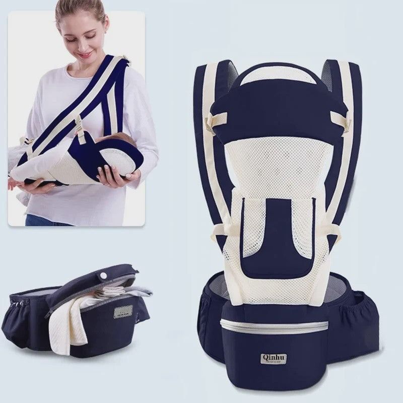 Ergonomische Baby Draagzak met Heupzitje - Multifunctioneel & Comfortabel