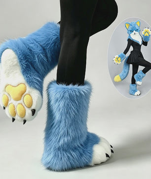 Pluche Poot Laarsjes - Cosplay & Fursuit Kattenpoot Schoenen