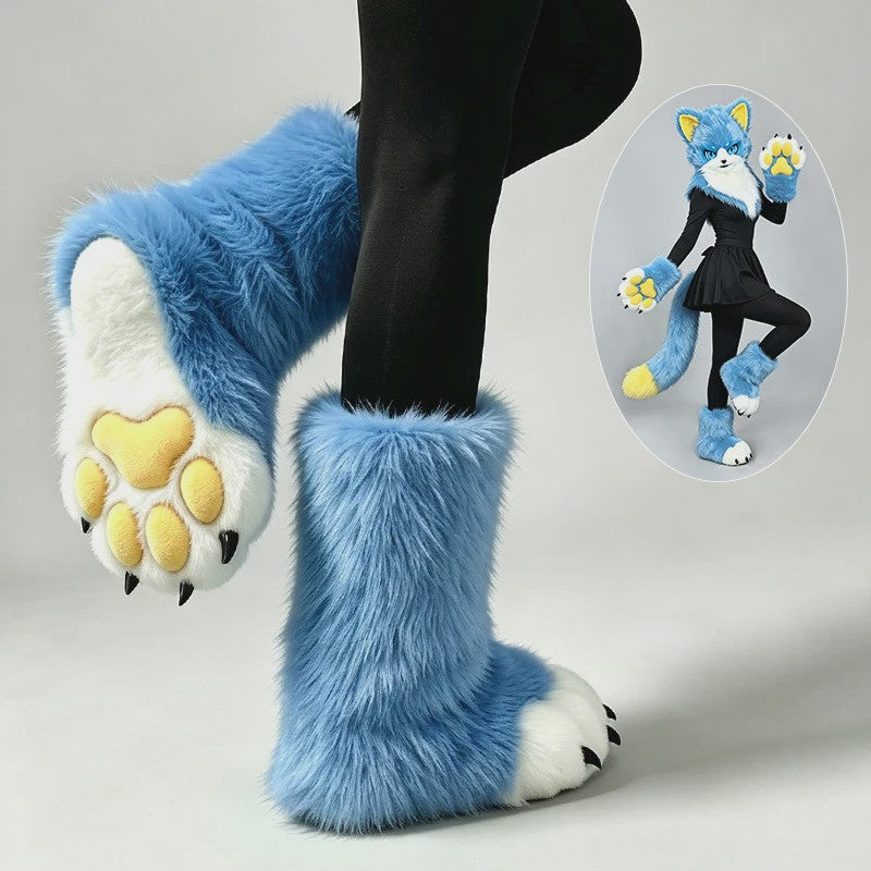 Pluche Poot Laarsjes - Cosplay & Fursuit Kattenpoot Schoenen