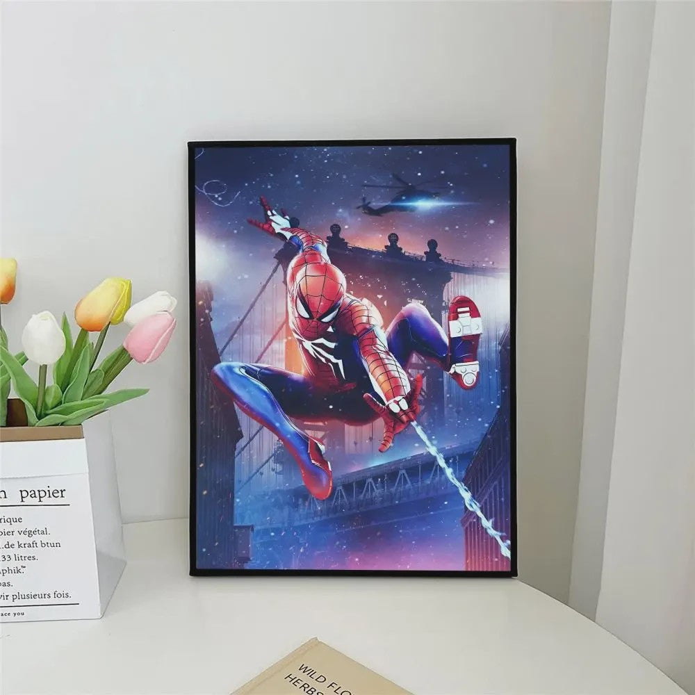 Frameloze Spiderman Poster - Marvel Kunst Print voor Woonkamer, Slaapkamer, Bar
