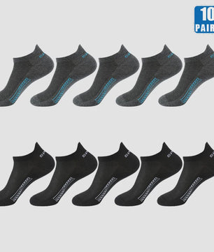 5/10 Paar Katoenen Sneakersokken Heren & Dames - Ademend Mesh & Comfortabel