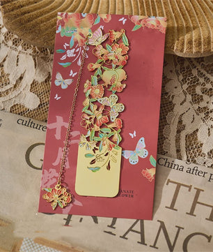 Luxe Metalen Bladwijzers - Retro Chinese Stijl met Bloemen & Vlinders