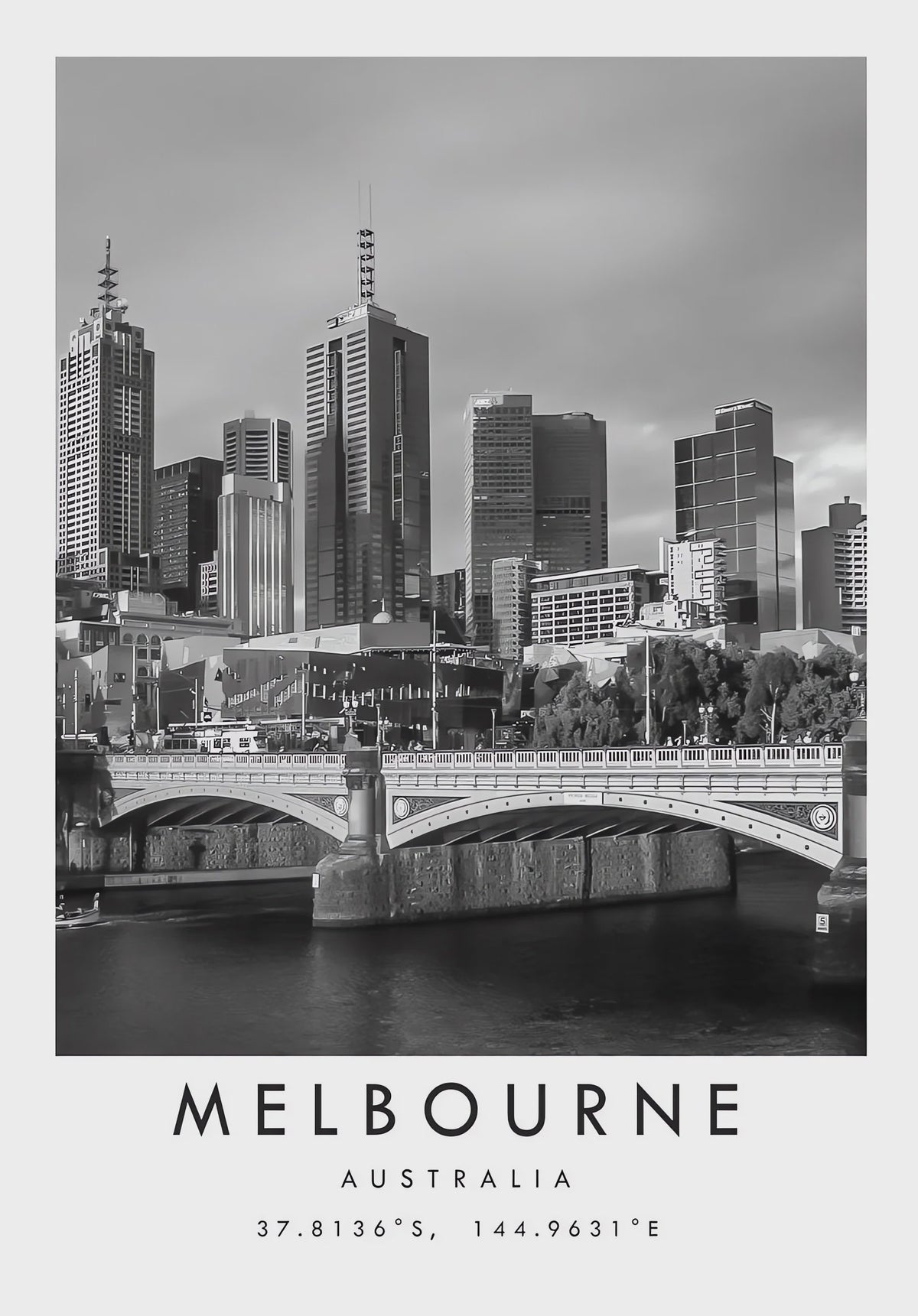 Minimalistische Poster Sydney Opera House - Canvas Wanddecoratie Australië & Nieuw-Zeeland