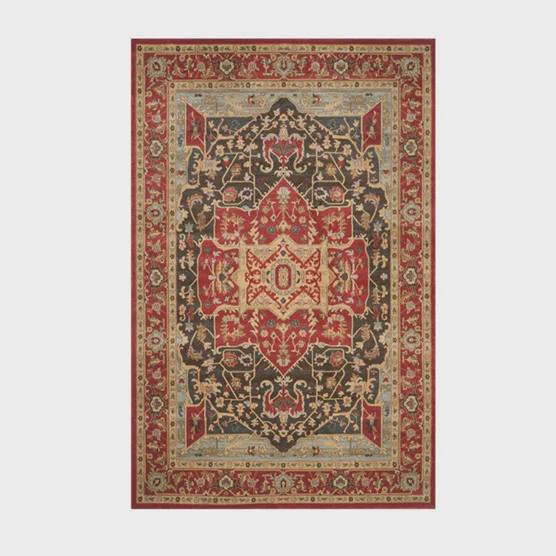 Wasbaar & Opvouwbaar Perzisch Retro Vloerkleed | Zacht Imitatie Kasjmier voor Woonkamer, Slaapkamer & Hal