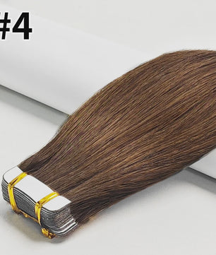 Remy Tape-in Hair Extensions - 100% Echt Menselijk Haar, Natuurlijk Zwart, Naadloos