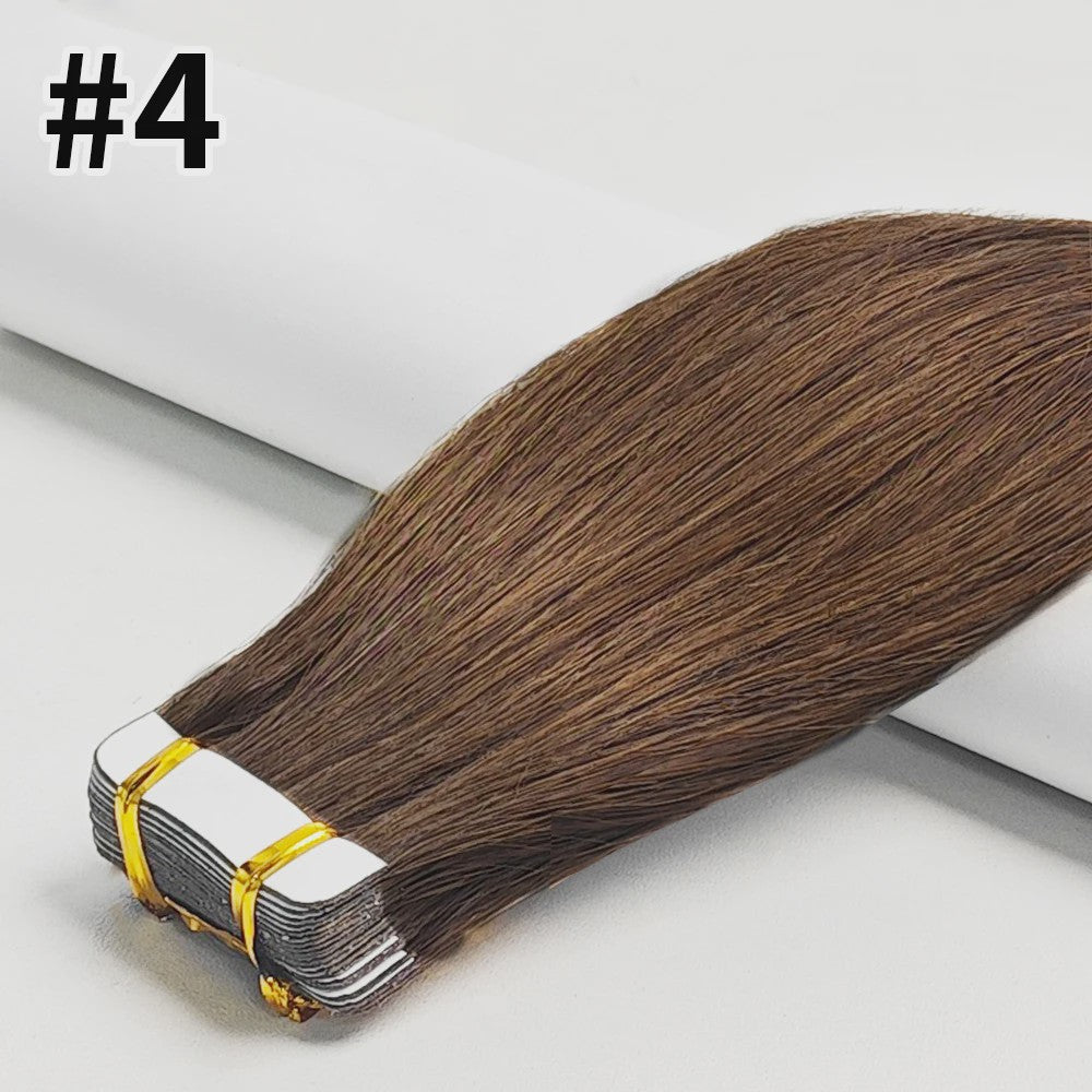 Remy Tape-in Hair Extensions - 100% Echt Menselijk Haar, Natuurlijk Zwart, Naadloos