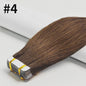 Remy Tape-in Hair Extensions - 100% Echt Menselijk Haar, Natuurlijk Zwart, Naadloos