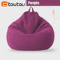 70cm Gevulde Beanbag Sofa van Katoen Linnen - Comfortabele Loungestoel voor Ontspanning