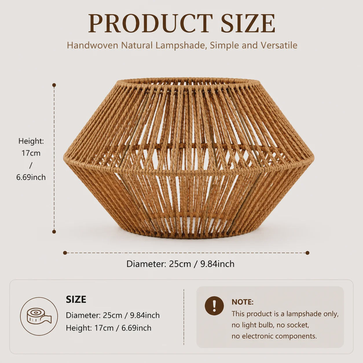 Hanglamp Gevlochten Hennep Touw met E27 Fitting - 1.2m Verstelbaar - Sfeervolle Decoratie