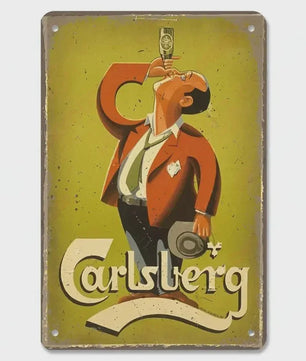Retro Metal Bier Merk Poster - Decoratie voor Man Cave, Bar & Club