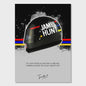 Iconische F1 Racer Helm Poster - Ayrton Senna Formule 1 Muurdecoratie