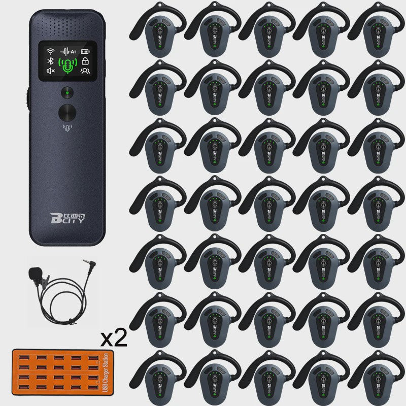 Professioneel 2.4GHz Draadloos Tour Guide Systeem met Groene Laser Pointer en Audio Headset