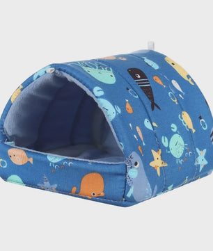 Zacht Hamsterhuisje met Schattige Dierenprints - Warm en Comfortabel Nestje