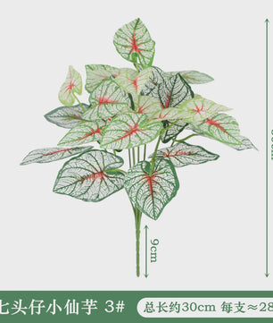 Zijden Schildpadblad Plantenbladeren - Kunstmatige Dieffenbough Decoratie voor Woonkamer