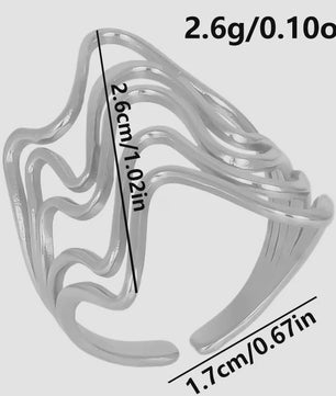 Unieke Dames Ringen van RVS - Vintage Stijl, Waterdicht & Textuur