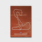 Formule 1 Circuit Poster Canvas - F1 Race Track Kunst Print voor Woonkamer Decoratie