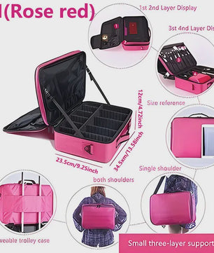 Professionele Make-up Koffer - Grote Capaciteit Reis Organizer voor Cosmetica & Beauty Tools