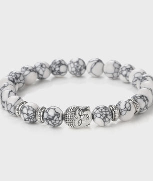 Buddha Hoofd Kralen Armbanden - Natuursteen (Tijgeroog, Vulkanisch, Malachiet, Rozenkwarts)
