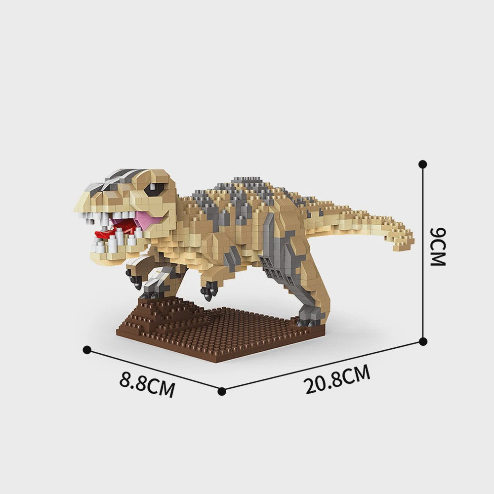 Dinosaurus Bouwstenen Speelgoed - Stegosaurus & T-Rex Micro Mini Blokken