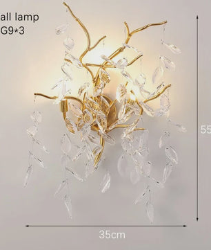 Luxe Gouden Kristallen LED Kroonluchter - Plafondlamp & Hanglamp voor Woonkamer, Eetkamer, Slaapkamer