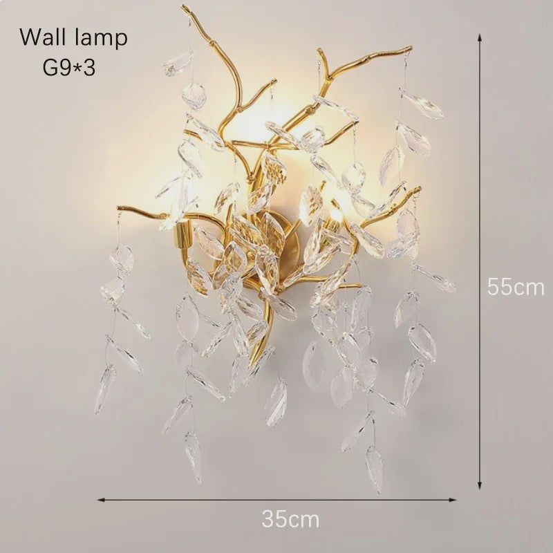 Luxe Gouden Kristallen LED Kroonluchter - Plafondlamp & Hanglamp voor Woonkamer, Eetkamer, Slaapkamer