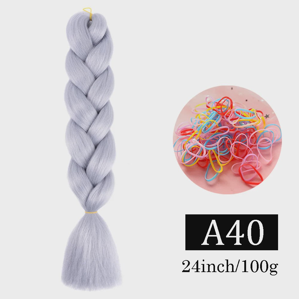 24 Inch Jumbo Braids Haarverlenging - Synthetisch Vlechtkapsel met Ombre Kleuren